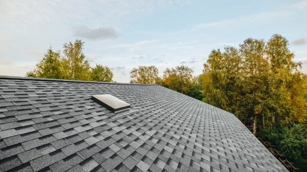 asphalt shingle roof installed in a residential house